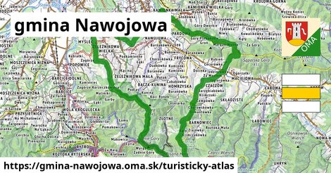 ikona Turistická mapa turisticky-atlas v gmina-nawojowa