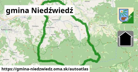 ikona Mapa autoatlas v gmina-niedzwiedz