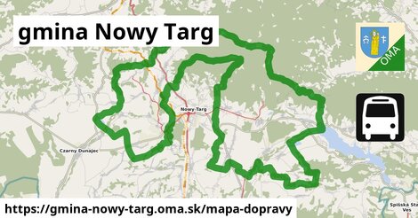 ikona Mapa dopravy mapa-dopravy v gmina-nowy-targ