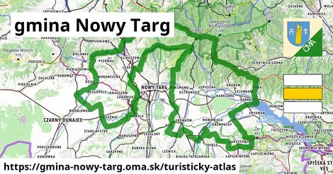 ikona gmina Nowy Targ: 133 km trás turisticky-atlas v gmina-nowy-targ