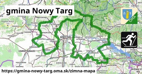 ikona Zimná mapa zimna-mapa v gmina-nowy-targ