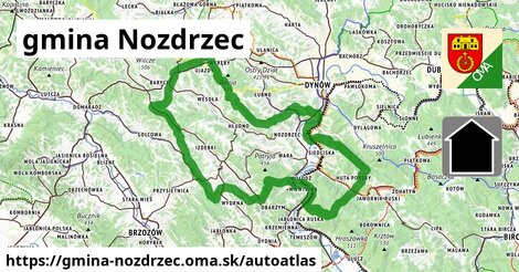 ikona Mapa autoatlas v gmina-nozdrzec