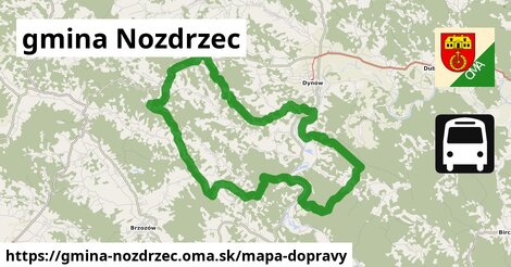 ikona Mapa dopravy mapa-dopravy v gmina-nozdrzec