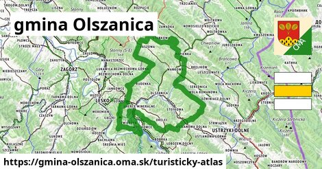 ikona Turistická mapa turisticky-atlas v gmina-olszanica