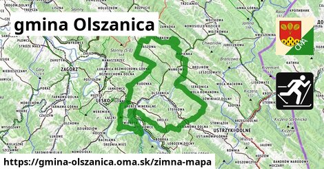 ikona Zimná mapa zimna-mapa v gmina-olszanica