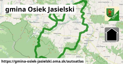 ikona Mapa autoatlas v gmina-osiek-jasielski