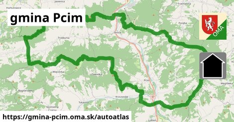 ikona Mapa autoatlas v gmina-pcim