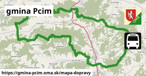 ikona Mapa dopravy mapa-dopravy v gmina-pcim