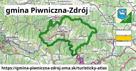 ikona gmina Piwniczna-Zdrój: 143 km trás turisticky-atlas v gmina-piwniczna-zdroj