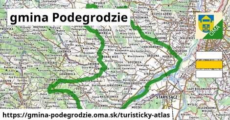 ikona Turistická mapa turisticky-atlas v gmina-podegrodzie