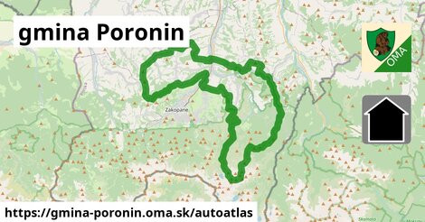 ikona Mapa autoatlas v gmina-poronin