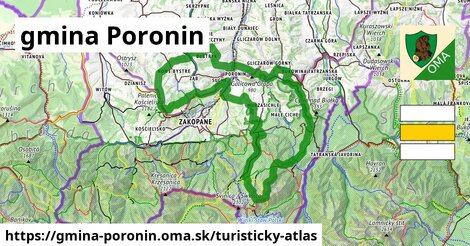 ikona Turistická mapa turisticky-atlas v gmina-poronin