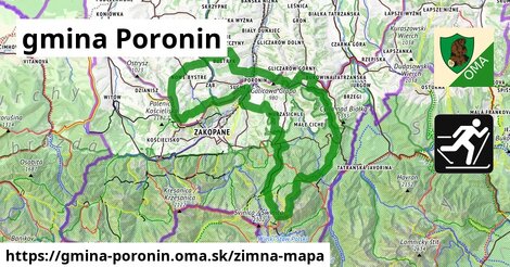 ikona Zimná mapa zimna-mapa v gmina-poronin