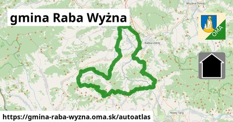 ikona Mapa autoatlas v gmina-raba-wyzna