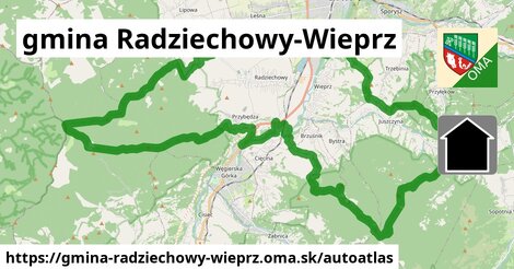 ikona Mapa autoatlas v gmina-radziechowy-wieprz