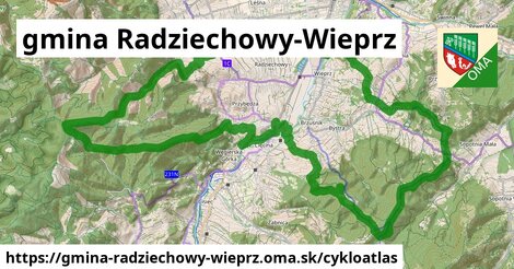 ikona gmina Radziechowy-Wieprz: 35 km trás cykloatlas v gmina-radziechowy-wieprz