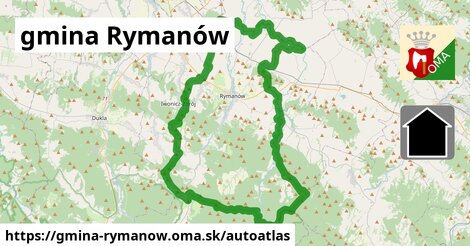 ikona Mapa autoatlas v gmina-rymanow
