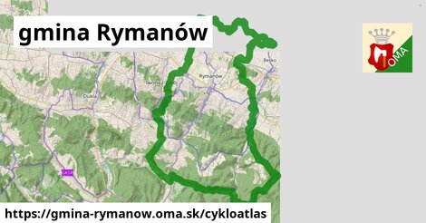ikona gmina Rymanów: 114 km trás cykloatlas v gmina-rymanow