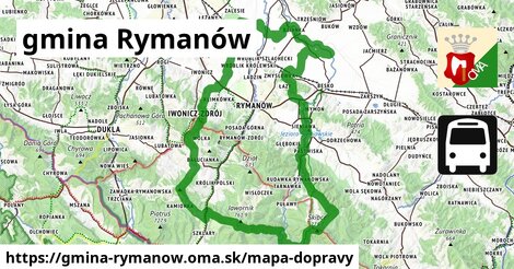 ikona Mapa dopravy mapa-dopravy v gmina-rymanow