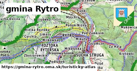 ikona Turistická mapa turisticky-atlas v gmina-rytro