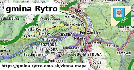 ikona Zimná mapa zimna-mapa v gmina-rytro