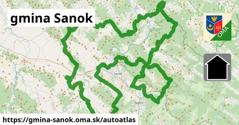 ikona Mapa autoatlas v gmina-sanok