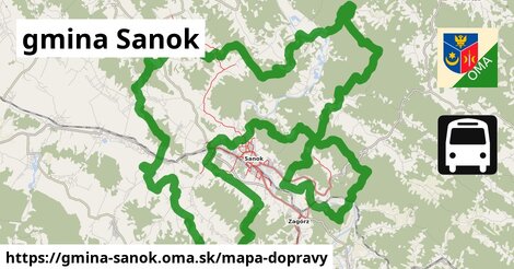 ikona Mapa dopravy mapa-dopravy v gmina-sanok