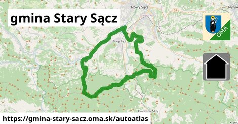 ikona Mapa autoatlas v gmina-stary-sacz