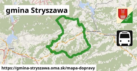 ikona Mapa dopravy mapa-dopravy v gmina-stryszawa