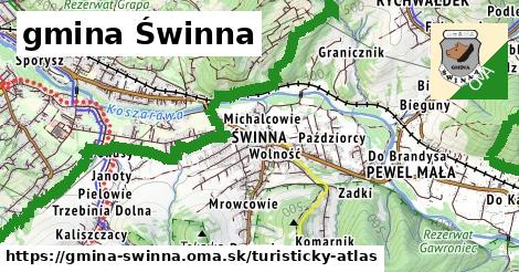 ikona Turistická mapa turisticky-atlas v gmina-swinna