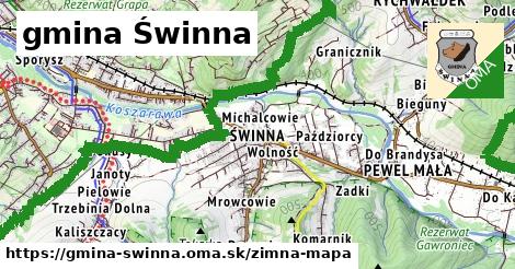 ikona Zimná mapa zimna-mapa v gmina-swinna
