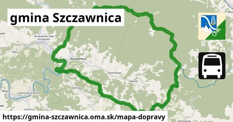 ikona Mapa dopravy mapa-dopravy v gmina-szczawnica