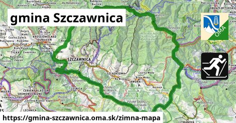 ikona Zimná mapa zimna-mapa v gmina-szczawnica