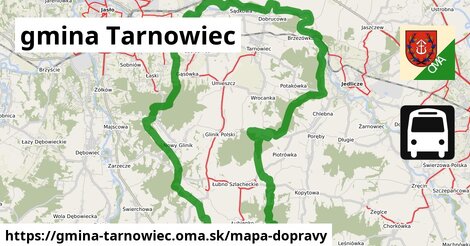 ikona Mapa dopravy mapa-dopravy v gmina-tarnowiec