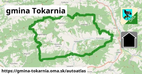 ikona Mapa autoatlas v gmina-tokarnia