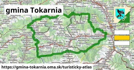 ikona Turistická mapa turisticky-atlas v gmina-tokarnia