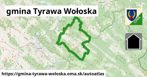 ikona Mapa autoatlas v gmina-tyrawa-woloska