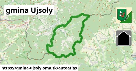 ikona Mapa autoatlas v gmina-ujsoly