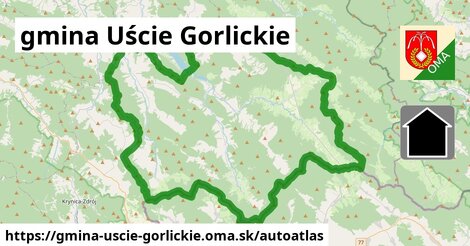 ikona Mapa autoatlas v gmina-uscie-gorlickie