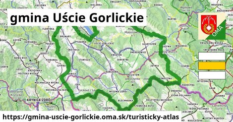 ikona Turistická mapa turisticky-atlas v gmina-uscie-gorlickie