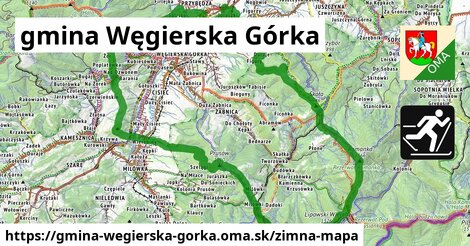 ikona Zimná mapa zimna-mapa v gmina-wegierska-gorka