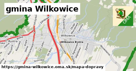 ikona gmina Wilkowice: 63 km trás mapa-dopravy v gmina-wilkowice