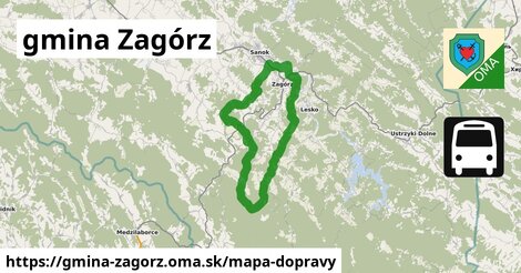 ikona Mapa dopravy mapa-dopravy v gmina-zagorz