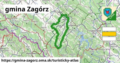 ikona Turistická mapa turisticky-atlas v gmina-zagorz