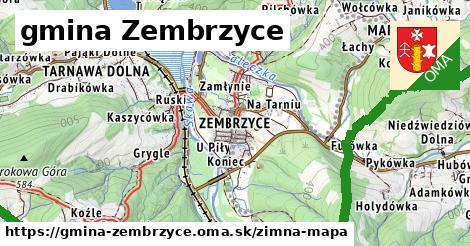ikona Zimná mapa zimna-mapa v gmina-zembrzyce