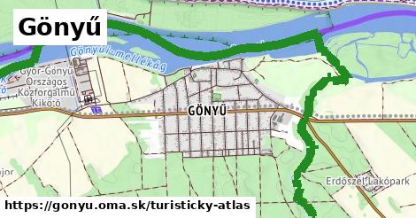 ikona Gönyű: 0 m trás turisticky-atlas v gonyu