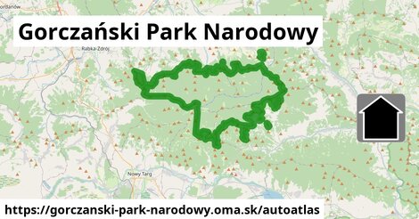 ikona Mapa autoatlas v gorczanski-park-narodowy