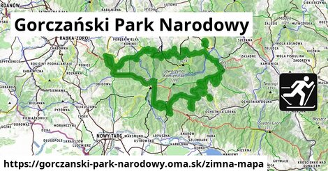 ikona Zimná mapa zimna-mapa v gorczanski-park-narodowy