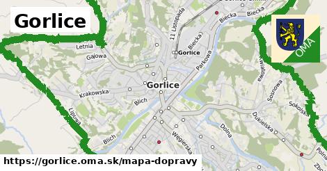 ikona Gorlice: 520 km trás mapa-dopravy v gorlice
