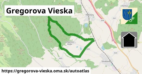 ikona Mapa autoatlas v gregorova-vieska